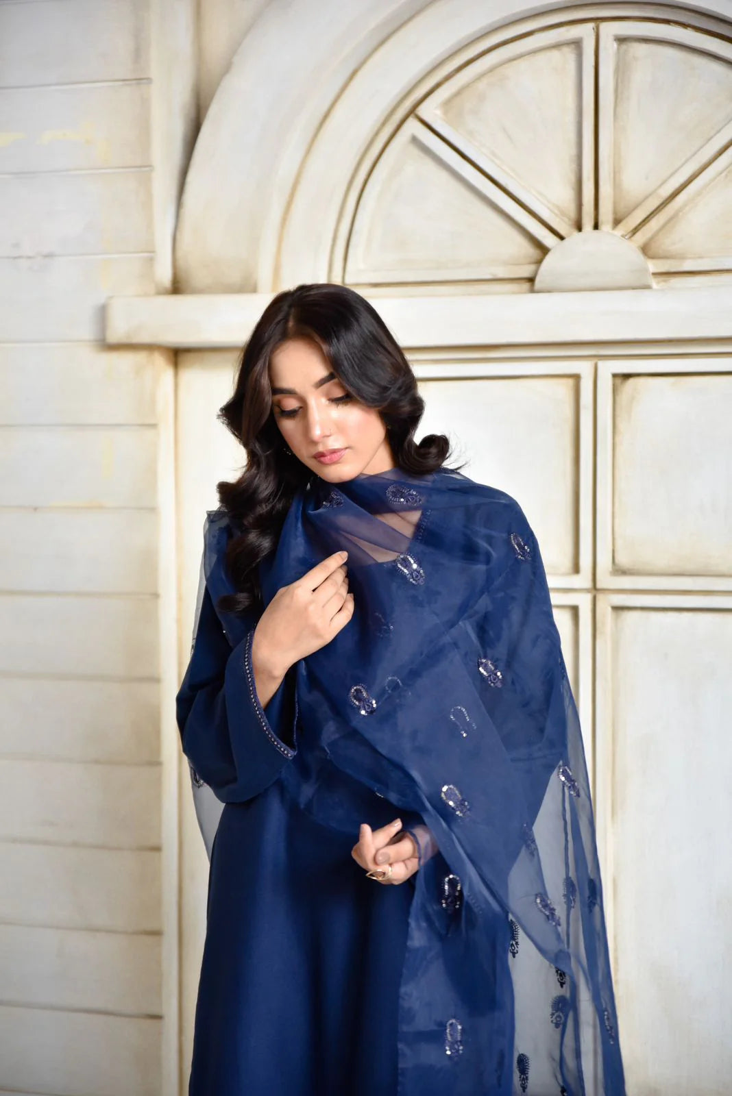 Azure Blue Full Sleeves | 3-Piece Stitched Suit