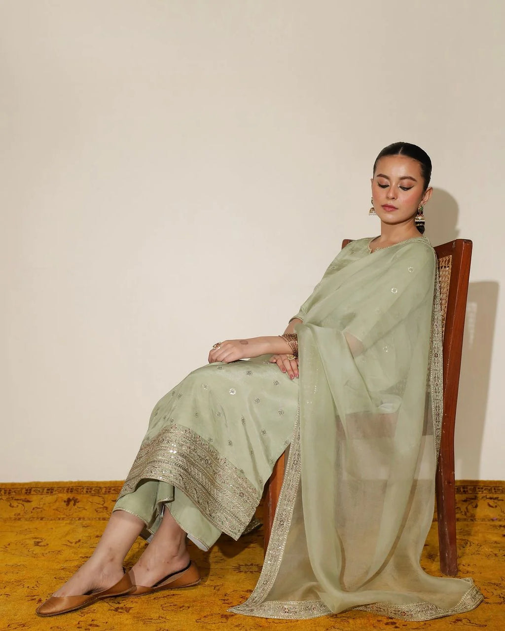 Sea Green Viscose 3-Piece