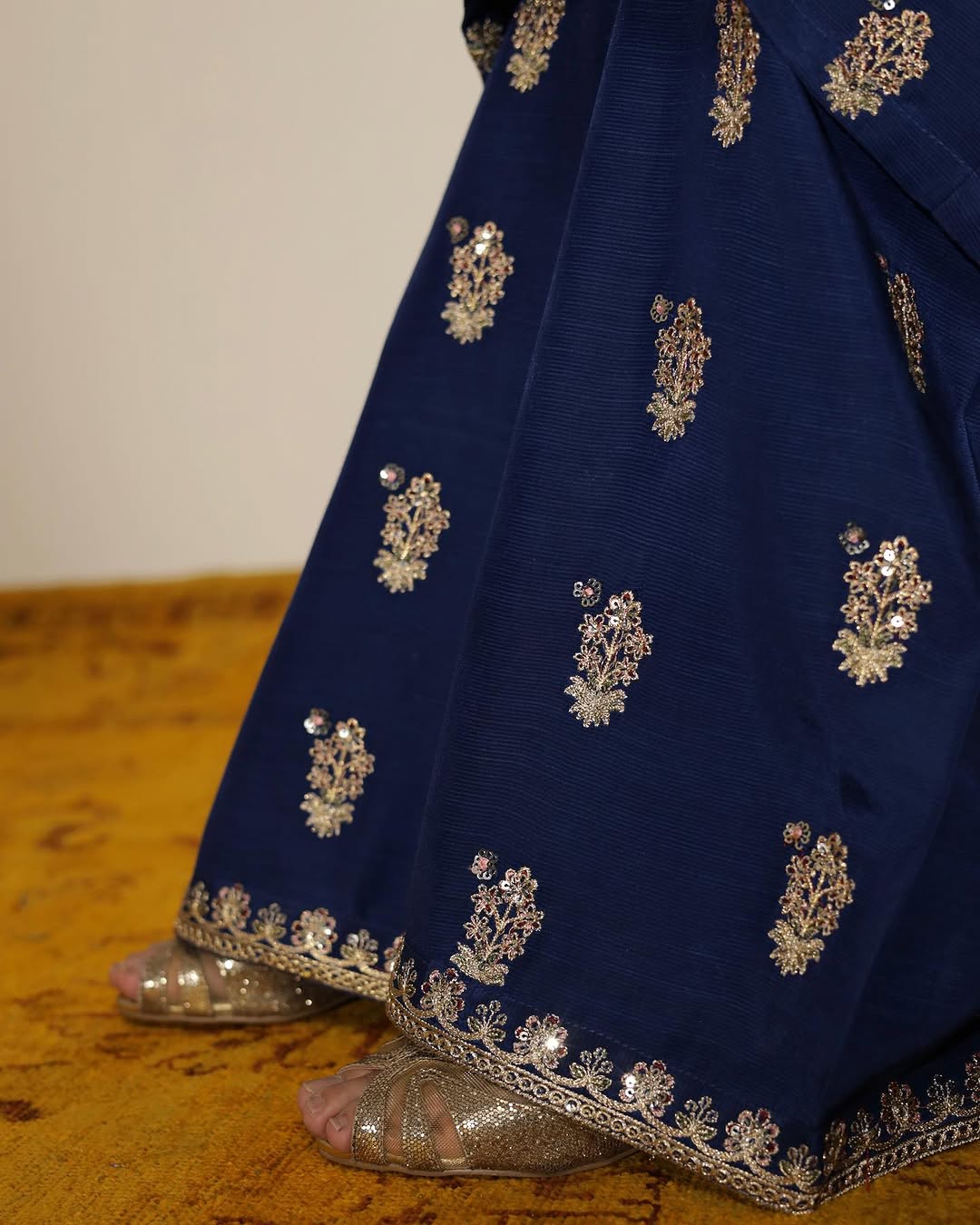 Cobalt blue 3-piece Stiched Dress