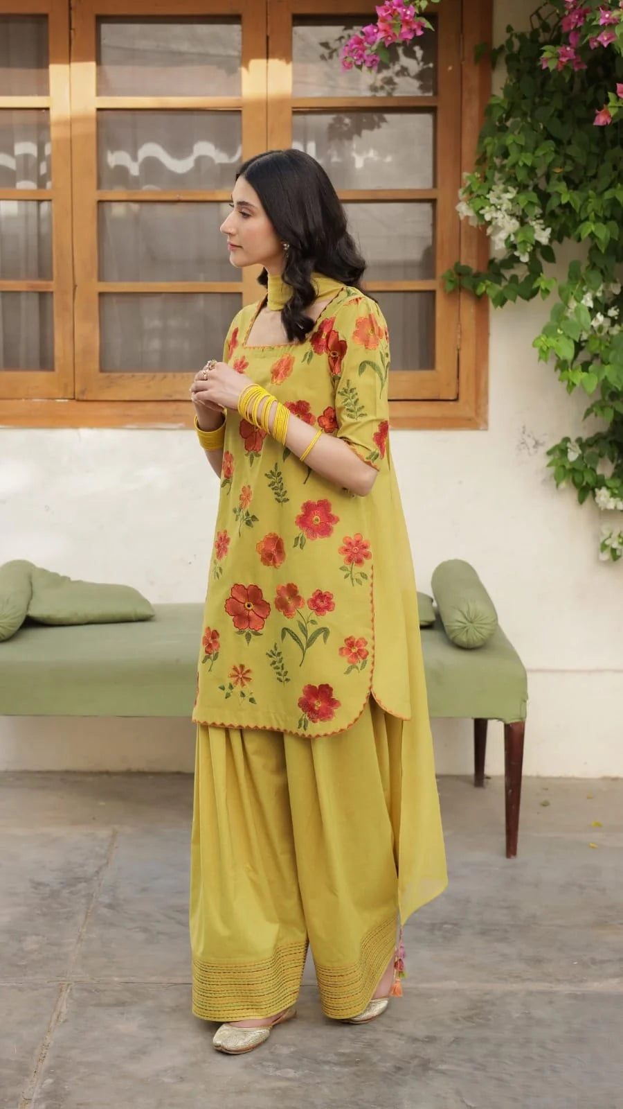 Olive Yellow Outfit Full Sleeve's