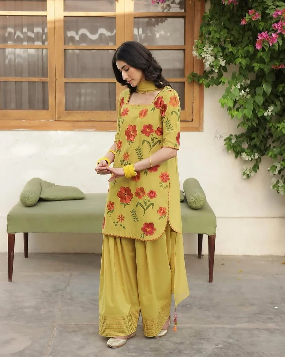 Olive Yellow Outfit Full Sleeve's