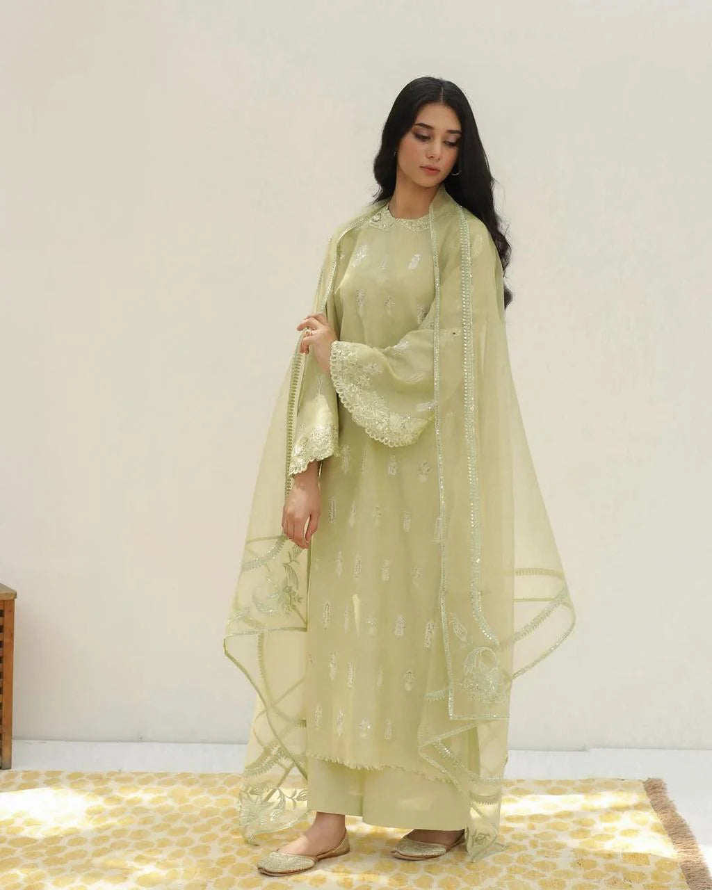 Apple Green Lawn 3-piece Stiched Dress