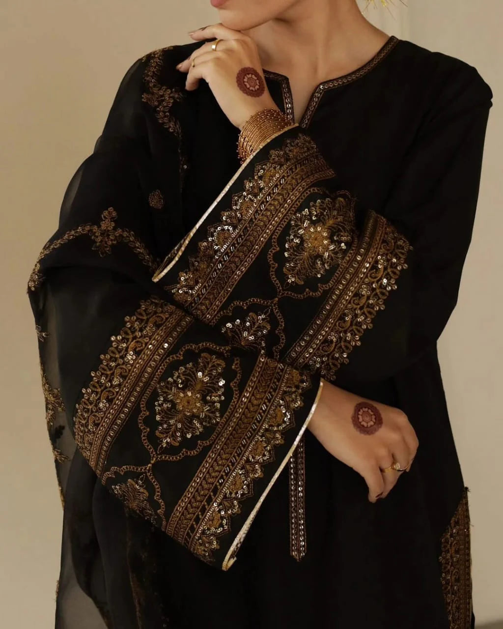 Siyaah 3-piece Stiched Dress