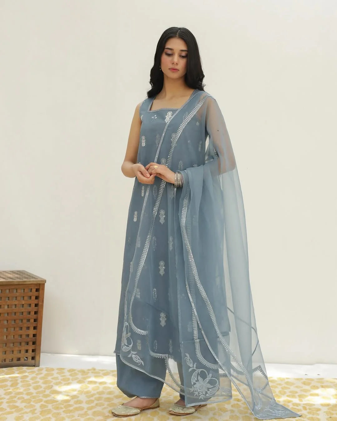 Gray ✨🌚Full Sleeve's Stitched Dress