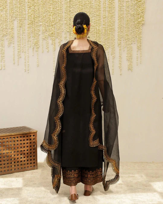 Black Mystique Full Sleeve's Stitched 🪡 Dress