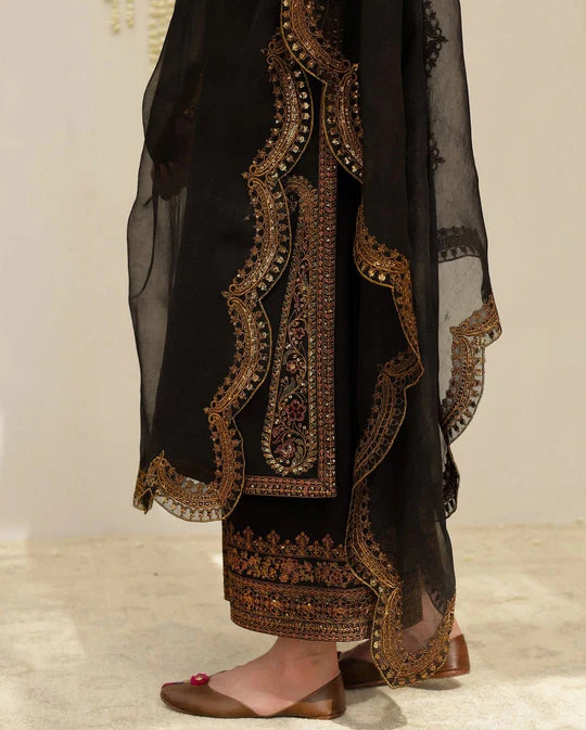 Black Mystique Full Sleeve's Stitched 🪡 Dress