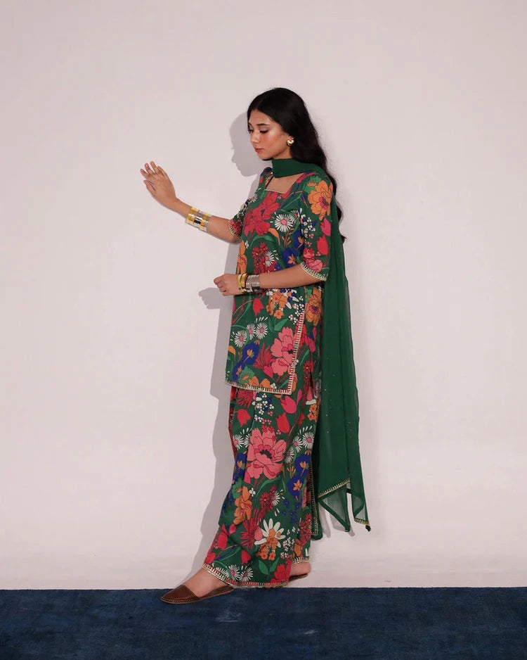 EXOTIC GARDEN | 3-Piece Stitched Suit